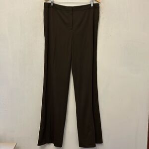 Lafayette 148 New York brown virgin wool wide leg pants Size 16 EUC